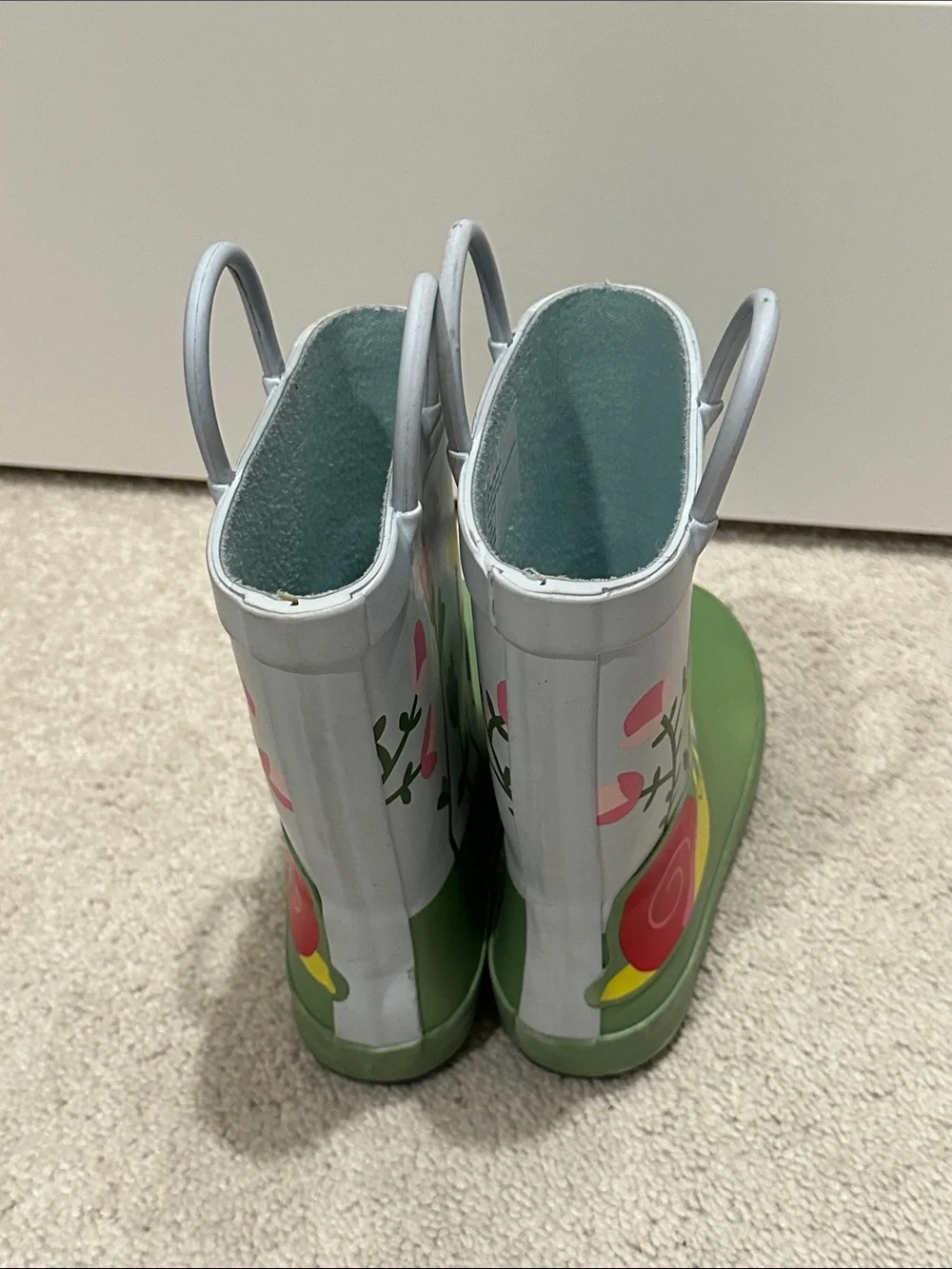 Cat & Jack Green Floral Pull-On Rain Boots for Kids